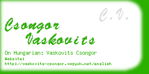 csongor vaskovits business card